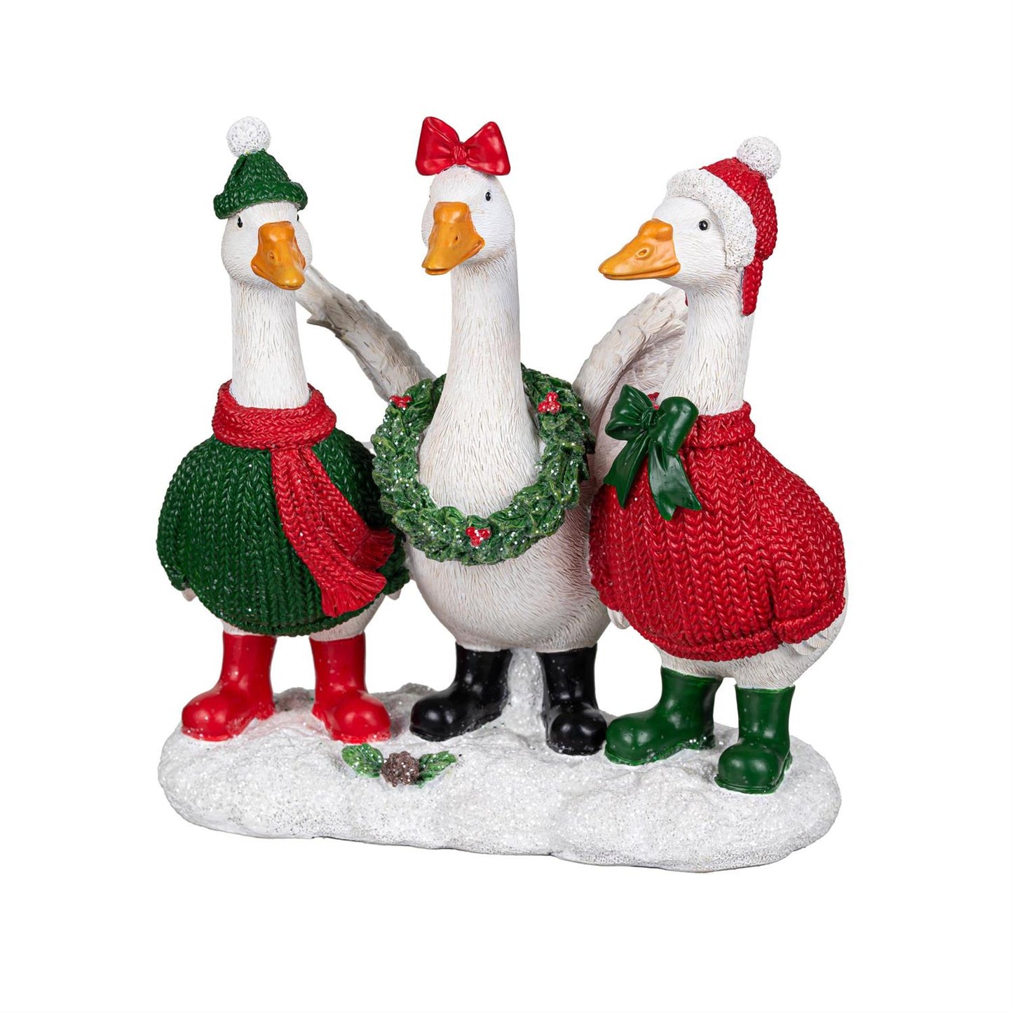 Christmas Goose Trio, Resin