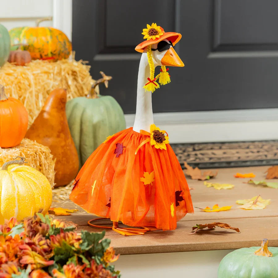 Porch Goose Outfit - Fall Leaf Dress Dress