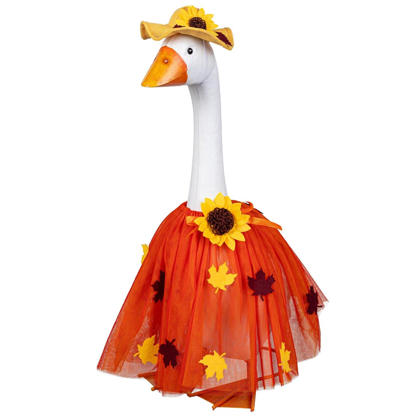 Porch Goose Outfit - Fall Leaf Dress