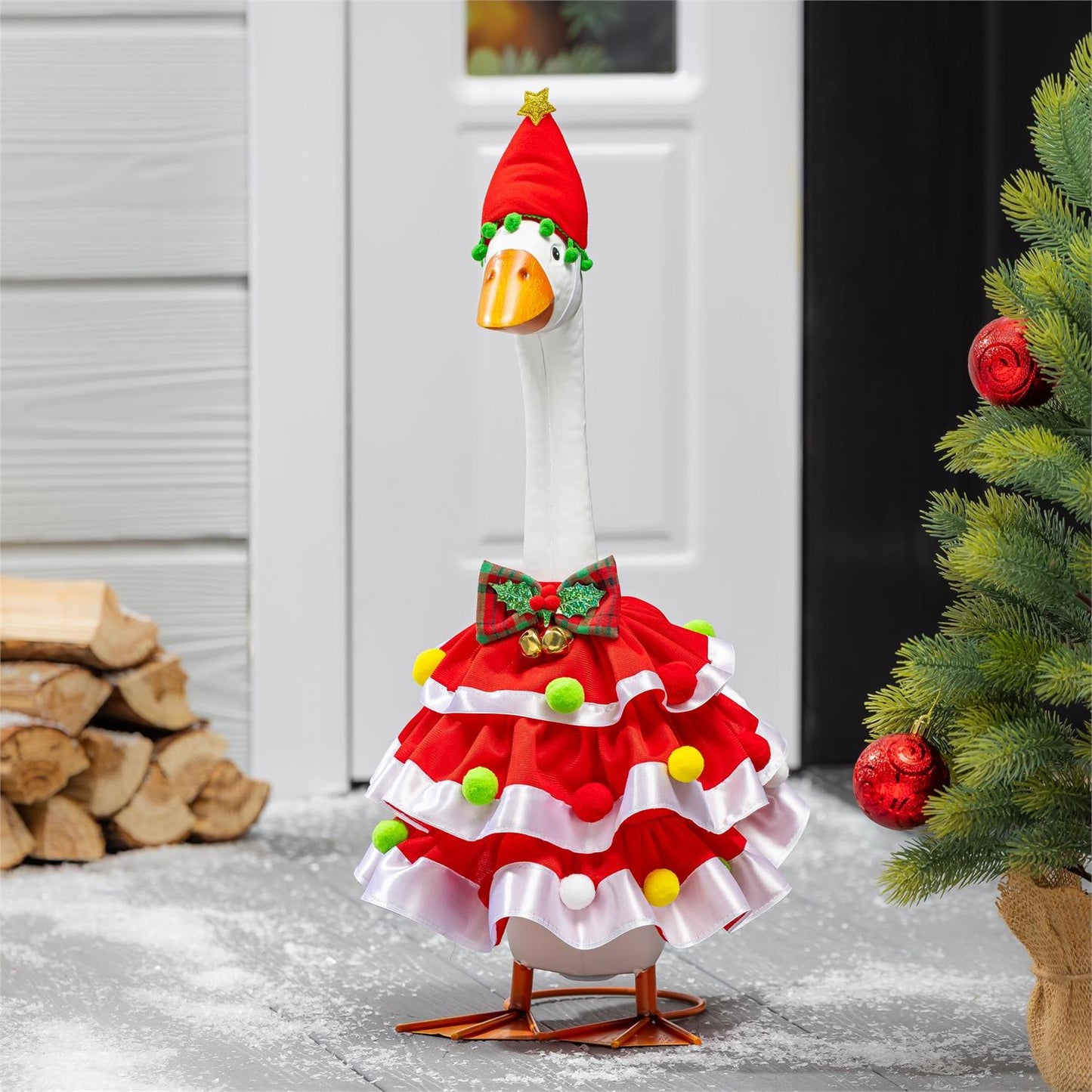 Porch Goose Outfit - Christmas Dress