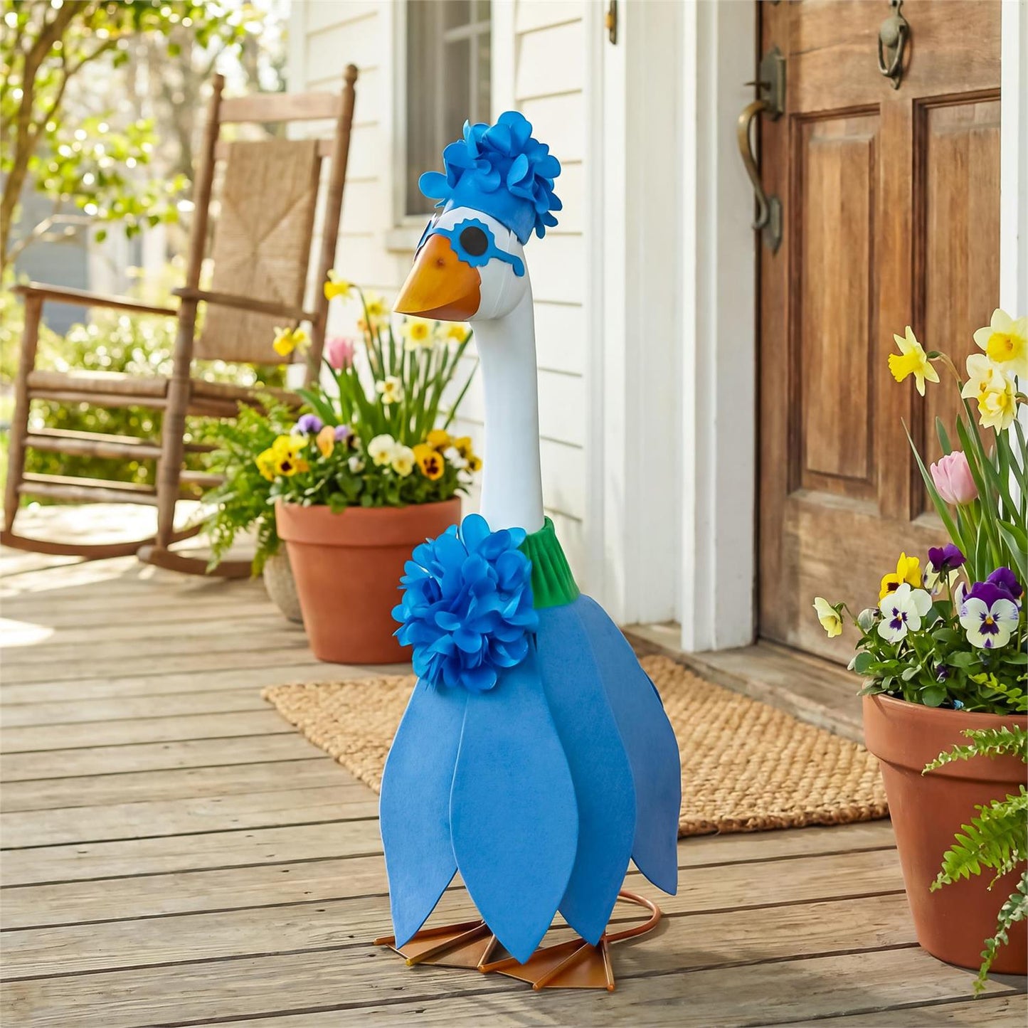 Porch Goose Outfit - Blue Hydrangea